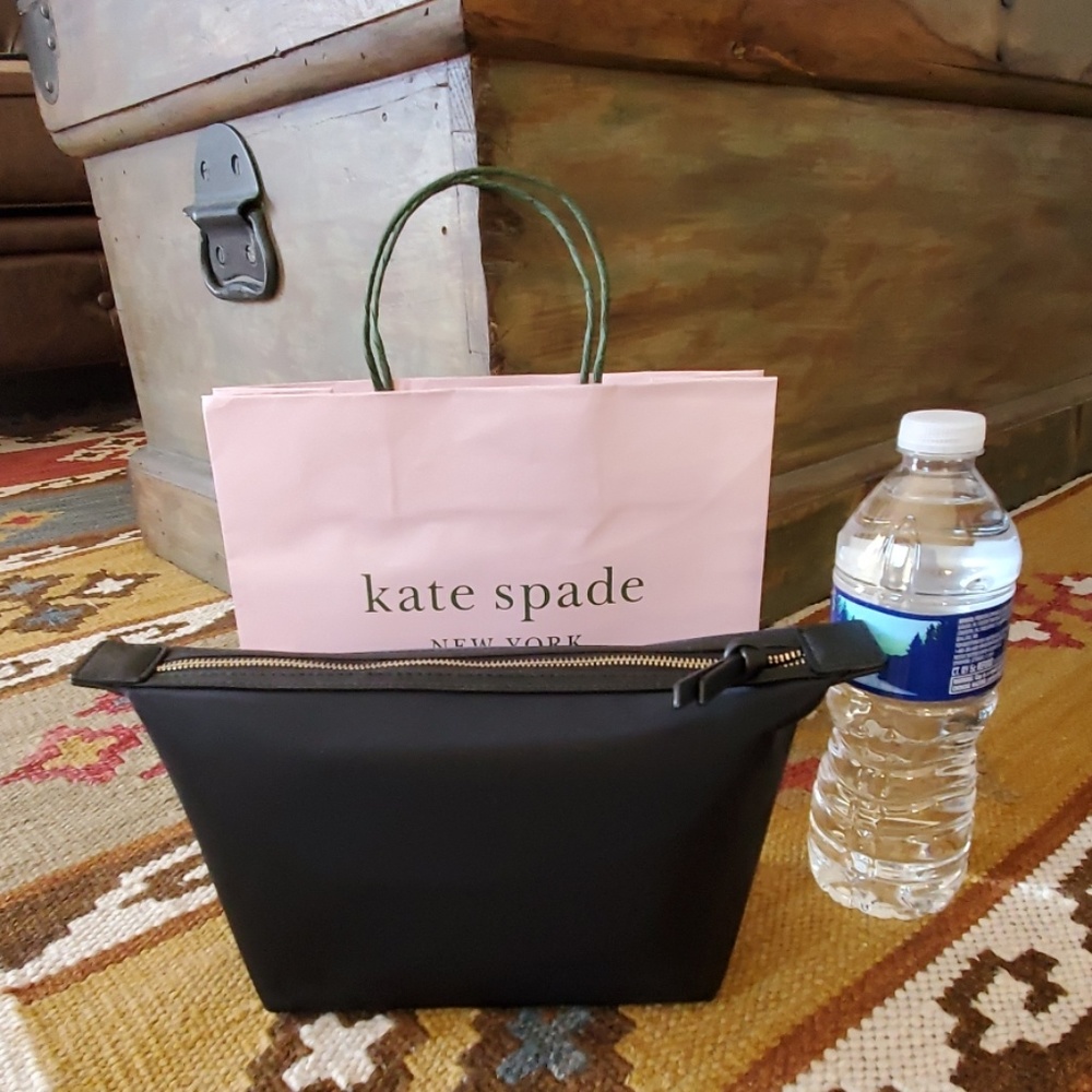 Kate Spade Jodi Black Nylon Make up Case Pouch - Picture 2 of 4